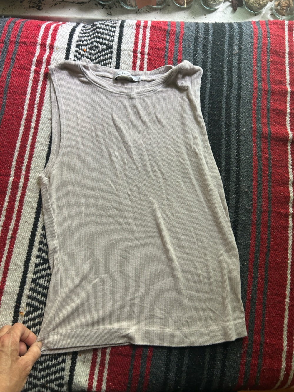 Michael Stars super soft Sleeveless Ribbed Tank Top - Light Taupe